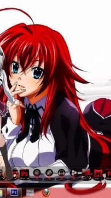 比较和谐的恶魔高校 win7主题