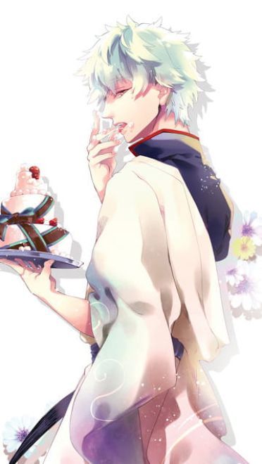 银魂 逗逼男神坂田银时 手绘同人壁纸