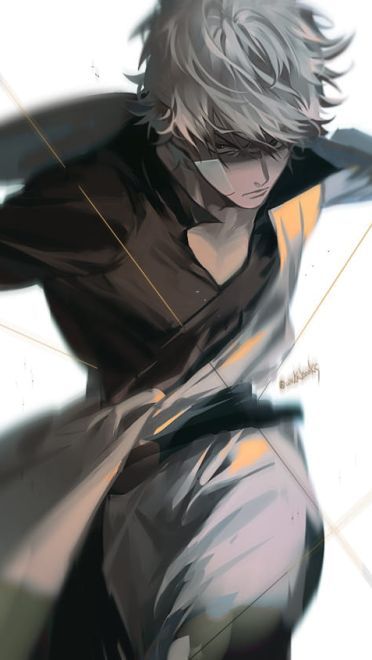 银魂 逗逼男神坂田银时 手绘同人壁纸