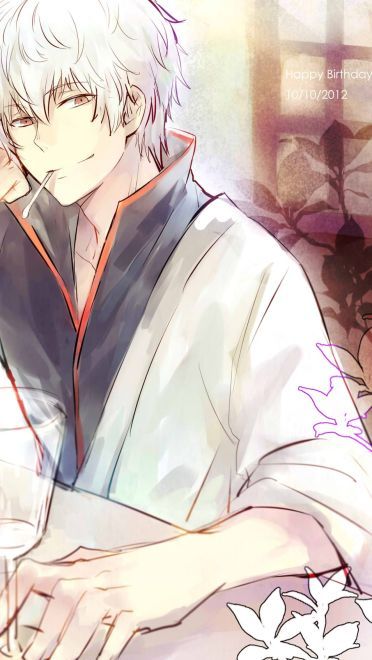 银魂 逗逼男神坂田银时 手绘同人壁纸