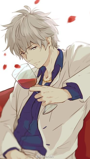 银魂 逗逼男神坂田银时 手绘同人壁纸