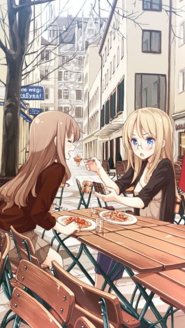 百合大法好 手机壁纸 女孩之爱