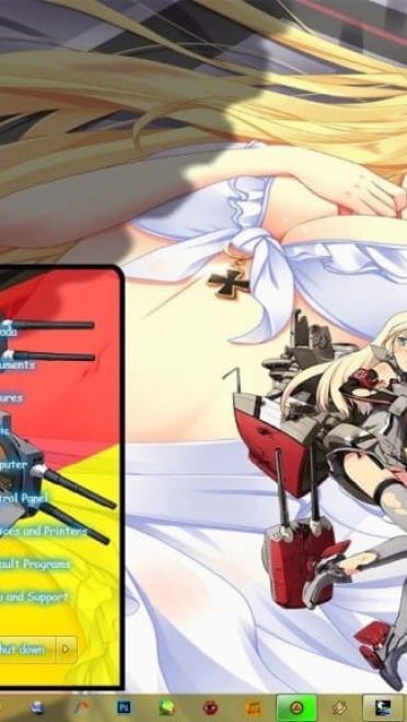 巨乳舰娘俾斯麦 舰队Collection win7主题