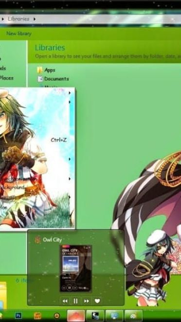 曾哥 舰娘木曾 舰队Collection win7主题