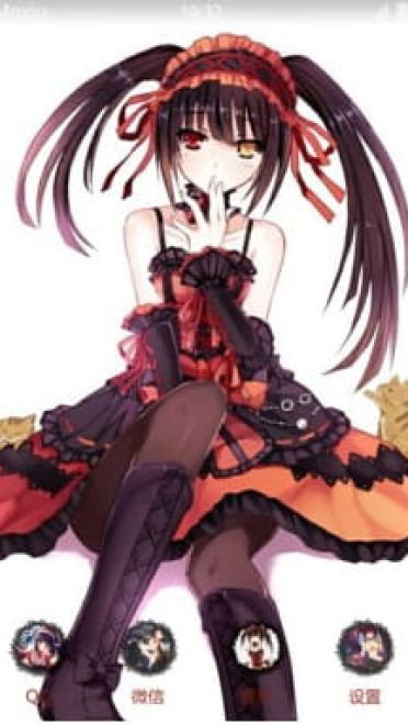 病娇精灵 时崎狂三 安卓手机主题下载