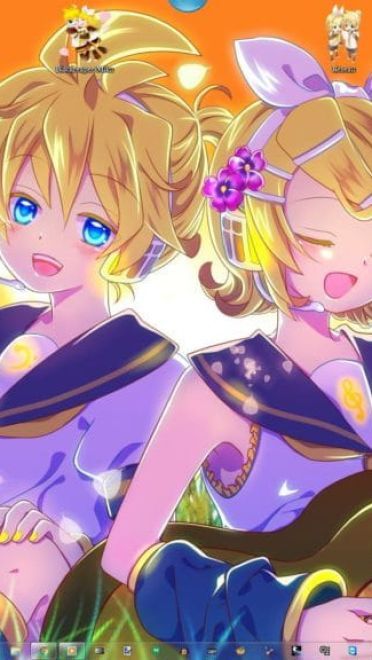 元气满满 超暖的镜音双子 win7主题