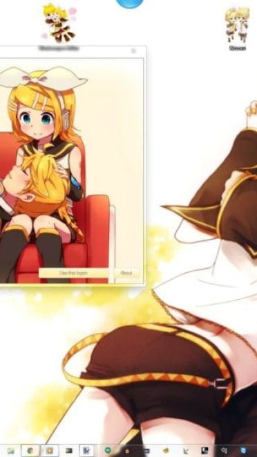 元气满满 超暖的镜音双子 win7主题