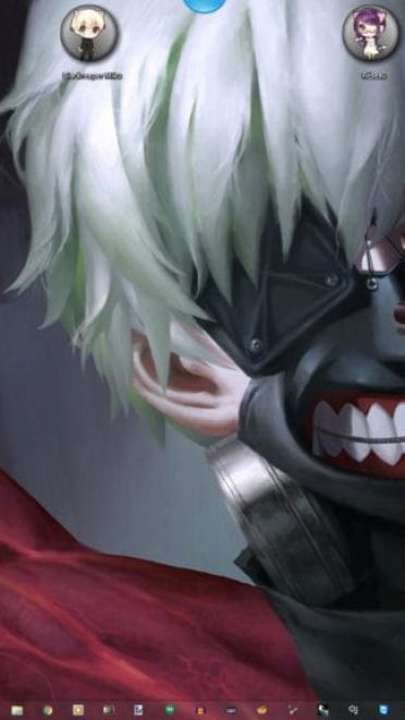 酷炫的金木研 东京吃货 win7主题