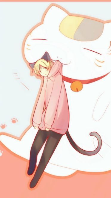 肥嘟嘟的猫咪老师 夏目友人帐 手机壁纸