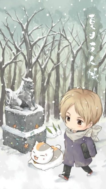 肥嘟嘟的猫咪老师 夏目友人帐 手机壁纸