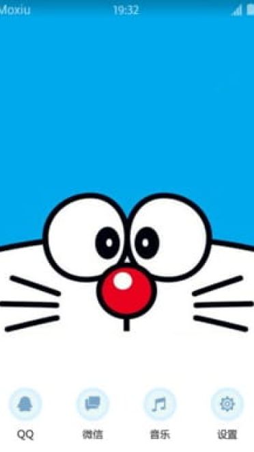 哆啦A梦 蓝胖子的大脸 安卓手机主题下载