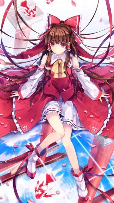 东方Project 神秘的巫女 博丽灵梦手机壁纸图集(1)