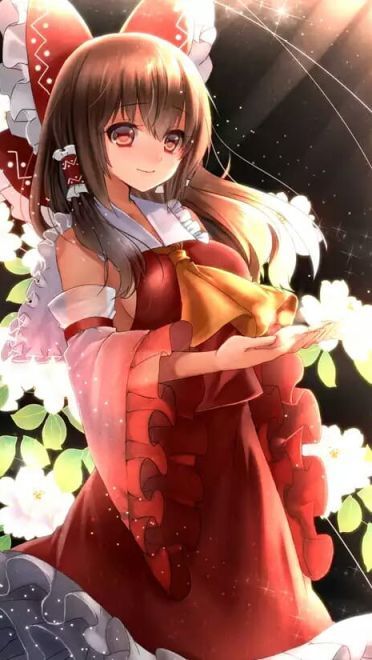 东方Project 神秘的巫女 博丽灵梦手机壁纸图集(1)