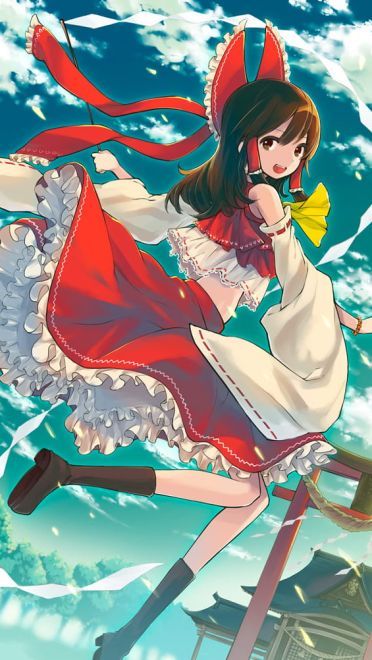 东方Project 神秘的巫女 博丽灵梦手机壁纸图集(1)