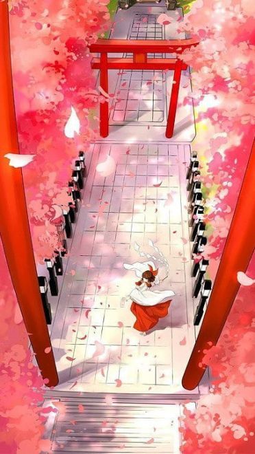 东方Project 神秘的巫女 博丽灵梦手机壁纸图集(1)