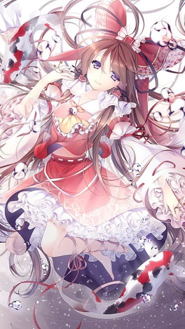 东方Project 神秘的巫女 博丽灵梦手机壁纸图集(1)