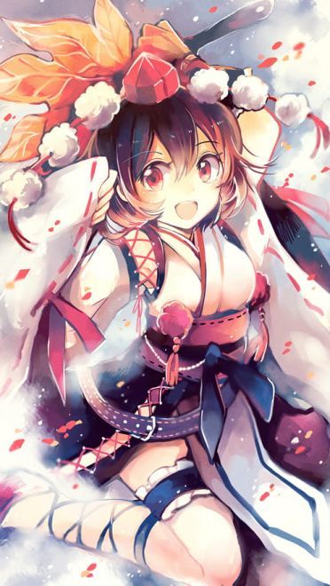 东方Project 神秘的巫女 博丽灵梦手机壁纸图集(1)