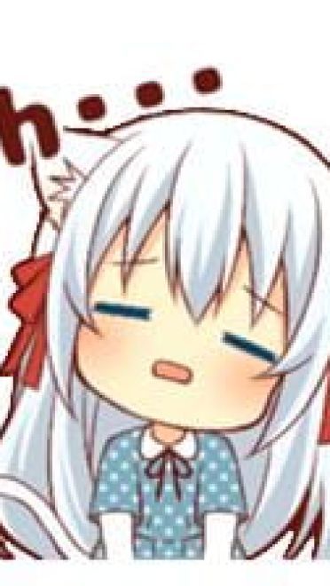 萌萌白发猫耳娘 Fluffy white ca 表情包