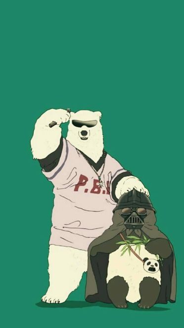 超萌治愈系 白熊咖啡厅手机壁纸下载