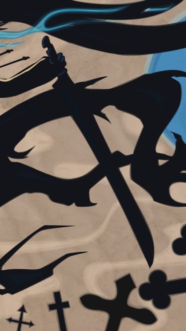 左眼里跳动的蓝色火焰 黑岩射手 高清电脑壁纸下载(1)