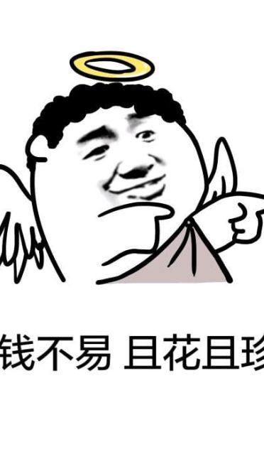 趣味表情包 赚钱不易 且花且珍惜