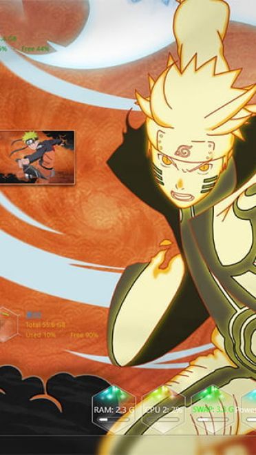 阿修罗漩涡鸣人 火影忍者 Win10主题