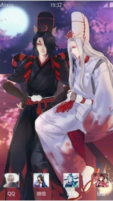 手游《阴阳师》式神鬼使白 安卓手机主题下载