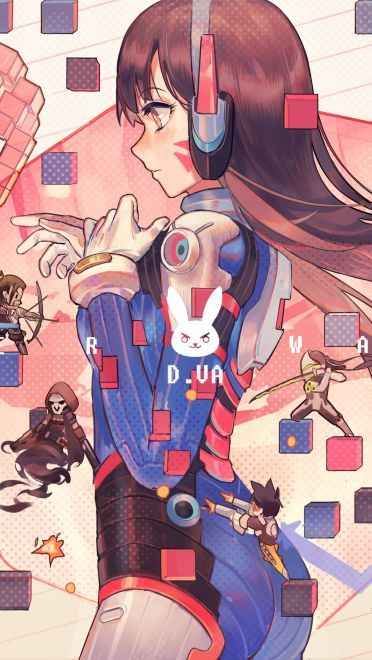 守望先锋 D.Va 宋哈娜 动漫游戏手机壁纸下载