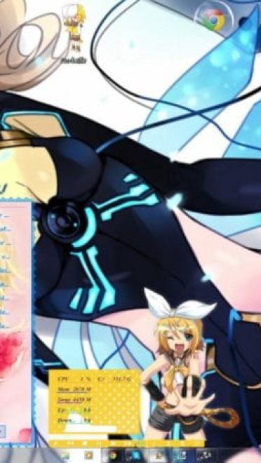 压路机镜音铃 Vocaloid Rin V2 win7主题