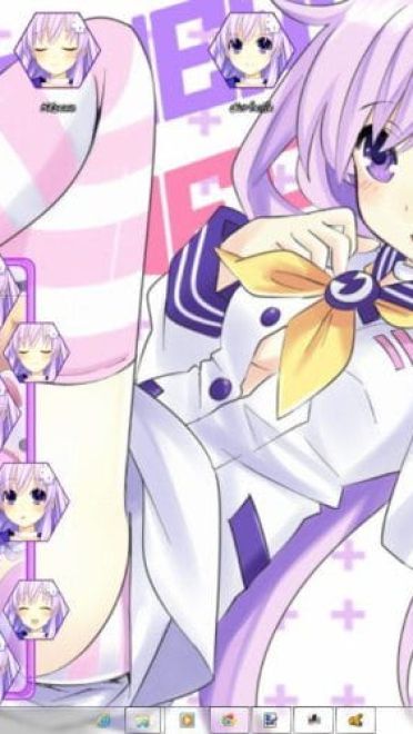 可爱认真的尼普基雅 超次元游戏海王星 win7主题