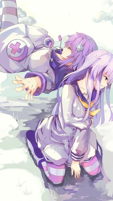 可爱认真的尼普基雅 超次元游戏海王星 win7主题