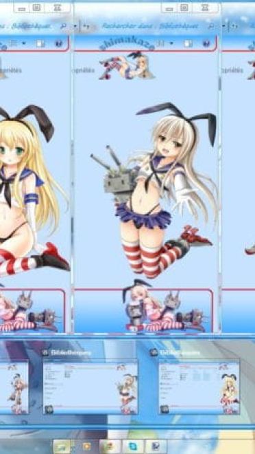 你们追不上我哦！舰娘岛风 win7主题