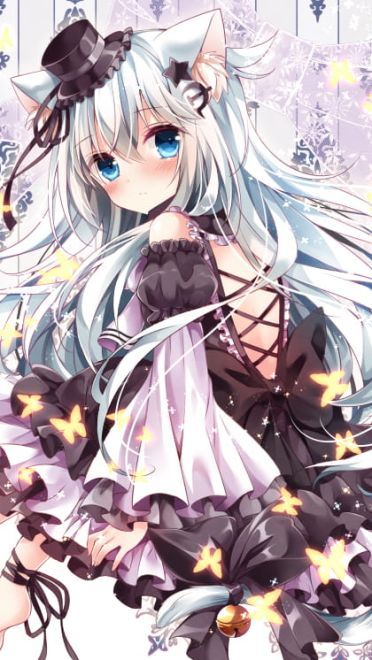 臣服在黑色裙摆下 哥特萝莉 动漫手机壁纸下载(1)