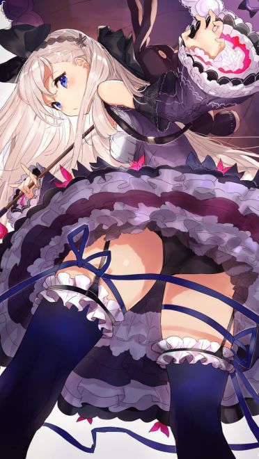 臣服在黑色裙摆下 哥特萝莉 动漫手机壁纸下载(1)