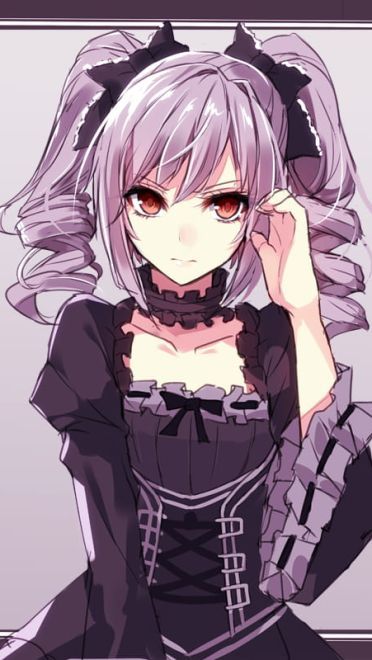 臣服在黑色裙摆下 哥特萝莉 动漫手机壁纸下载(1)