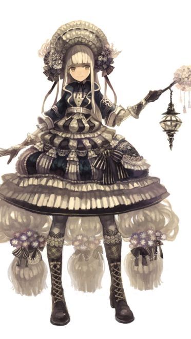 臣服在黑色裙摆下 哥特萝莉 动漫手机壁纸下载(1)