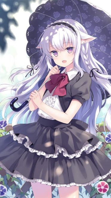 臣服在黑色裙摆下 哥特萝莉 动漫手机壁纸下载(1)