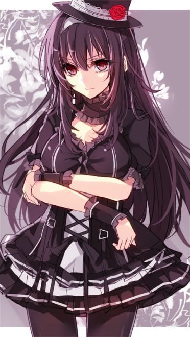 臣服在黑色裙摆下 哥特萝莉 动漫手机壁纸下载(1)