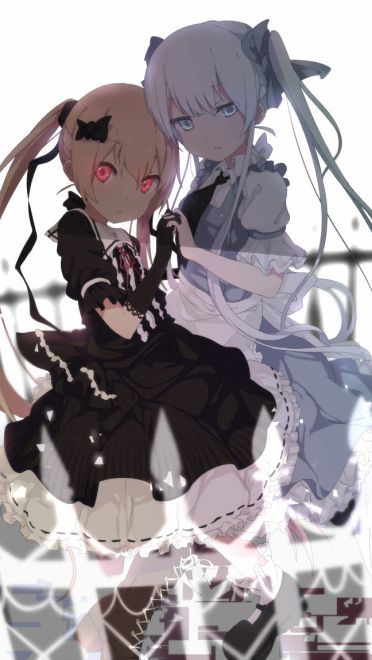 臣服在黑色裙摆下 哥特萝莉 动漫手机壁纸下载(1)