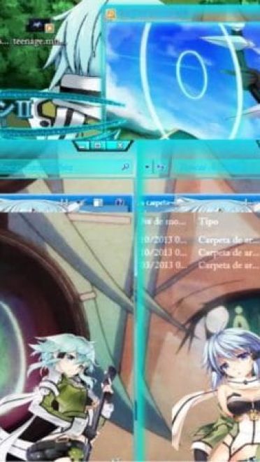 冰之狙击手 朝田诗乃 刀剑神域 win7主题