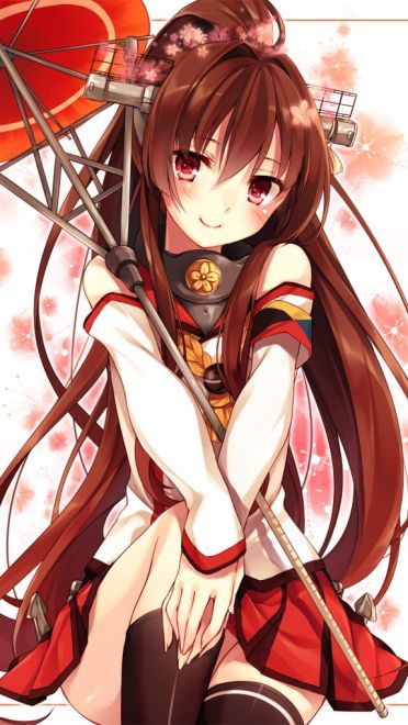 舰队collection 撑伞的小姐姐 大和 舰娘手机壁纸下载