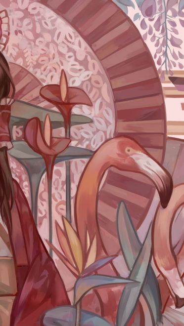 华丽丽的振袖 和服少女电脑壁纸(1)