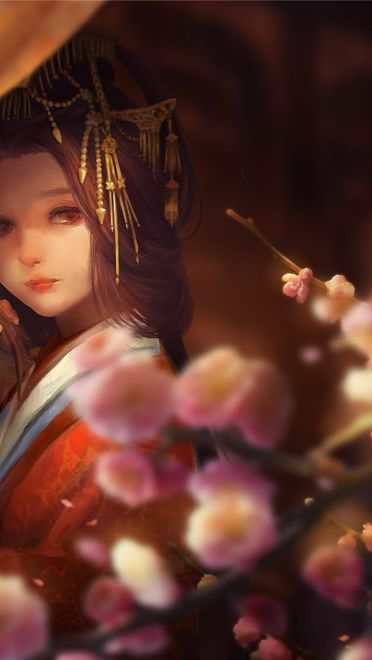 华丽丽的振袖 和服少女电脑壁纸(1)