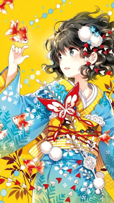 华丽丽的振袖 和服少女电脑壁纸(1)