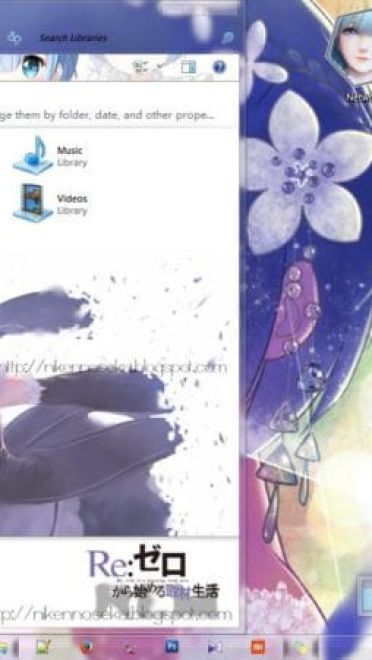 清新的蕾姆老婆 从零开始 win7主题