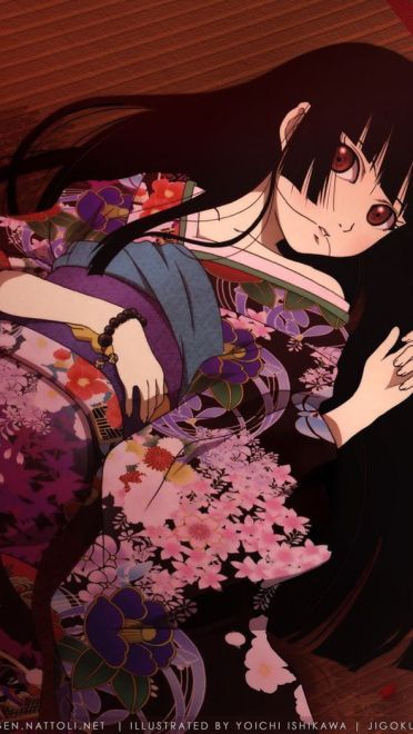 地狱少女阎魔爱 动漫少女电脑壁纸下载