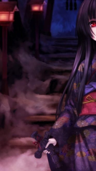 地狱少女阎魔爱 动漫少女电脑壁纸下载