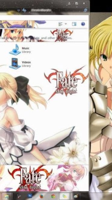 呆毛saber再临 fate系列 win7主题