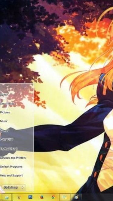 呆毛saber再临 fate系列 win7主题