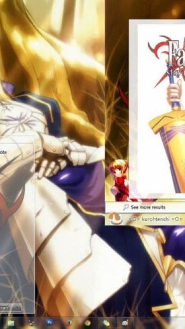 呆毛saber再临 fate系列 win7主题